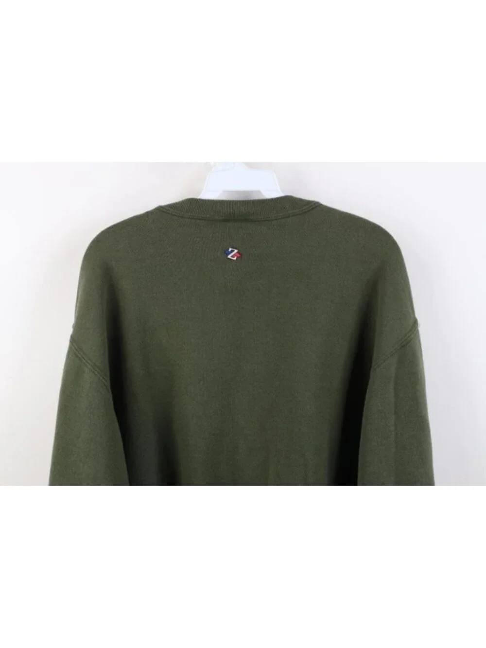 Vtg 90s Streetwear Mens Medium Faded Blank Crewneck Sweatshirt Olive Green USA